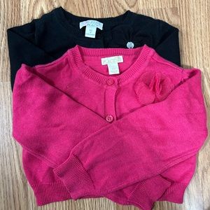 Pink & Black Long sleeve cardigan for girls